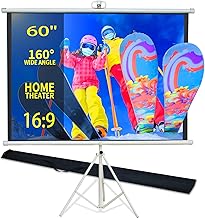 60-Inch Portable Foldable Projector Screen with Stand