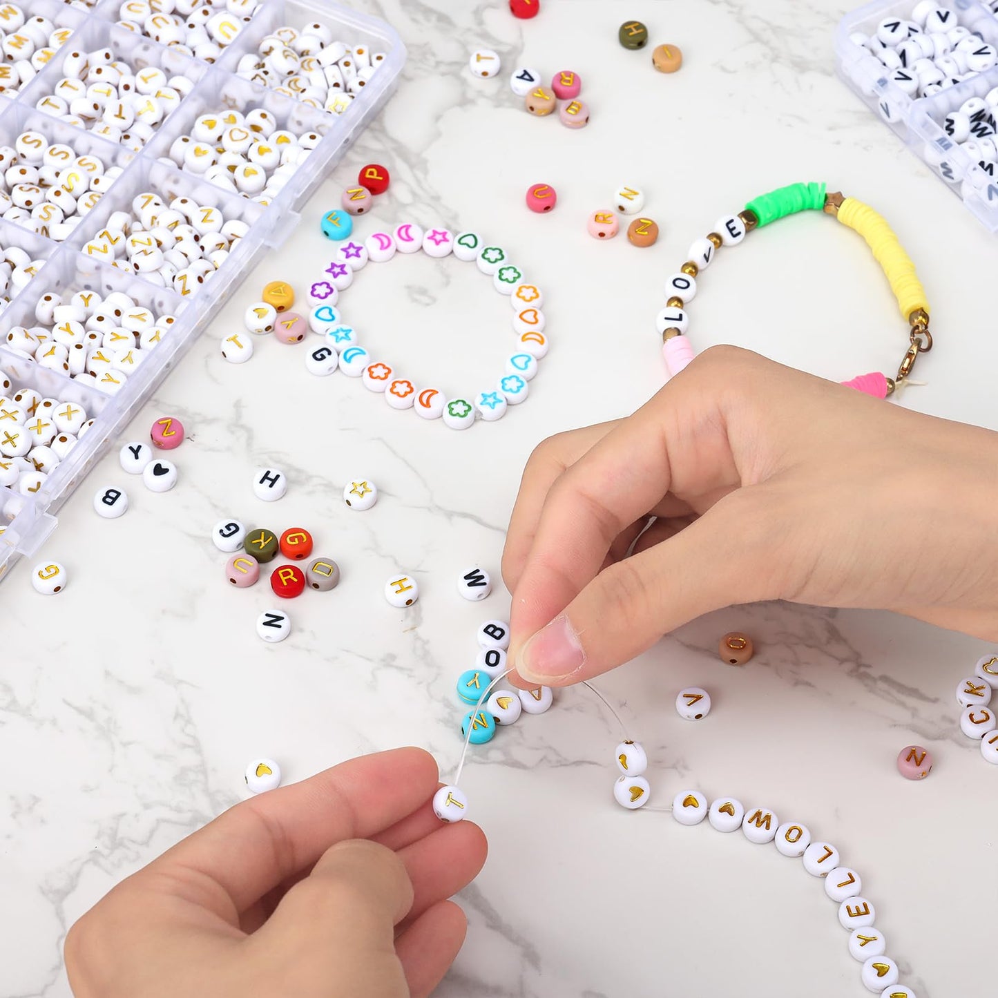 2940pcs Alphabet Beads for Bracelets and Jewelry Making