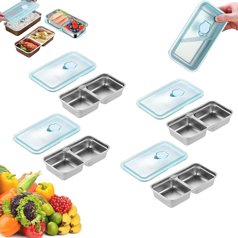 Stainless Steel Reusable Snack Containers with Lids