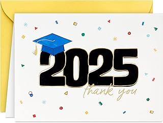 Colorful Confetti Graduation Thank You Cards, 40 Pack