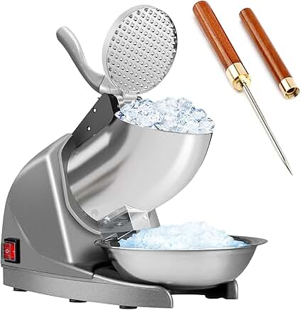 Ice Crusher and Shaver with 3 Blades, 286lbs/hr