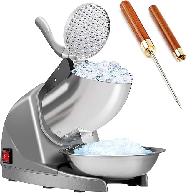 Ice Crusher and Shaver with 3 Blades, 286lbs/hr