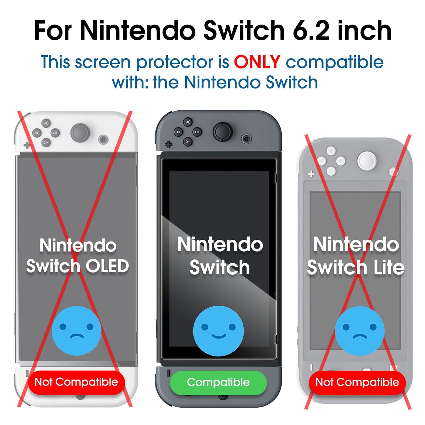 Tempered Glass Screen Protector for Nintendo Switch 2017 (2-Pack)