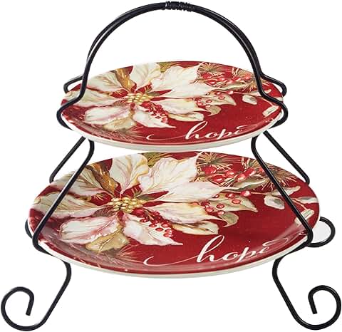 Winter Joy 2-Tier Server with 7" and 9" Plates