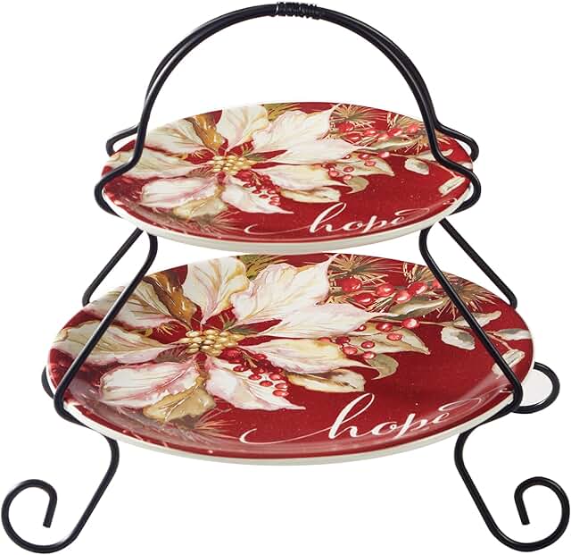 Winter Joy 2-Tier Server with 7" and 9" Plates