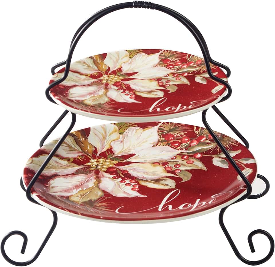 Winter Joy 2-Tier Server with 7" and 9" Plates