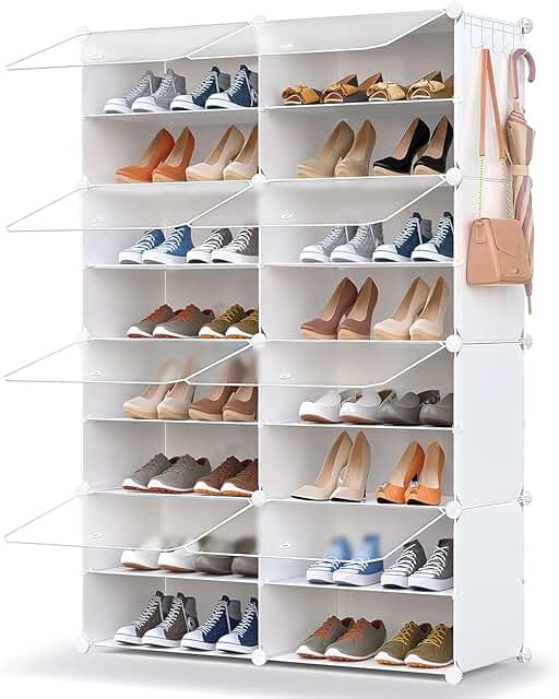 32-Pair Shoe Storage Organizer for Closet and Entryway