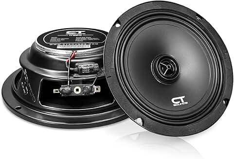 Pair of 6.5-inch 160W Shallow-Mount Coaxial Car Speakers