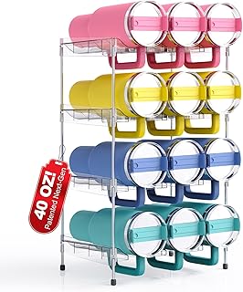 Reusable 4-Tier Stackable Water Bottle Organizer