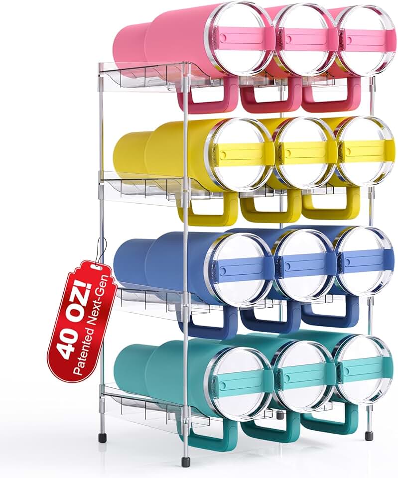 Reusable 4-Tier Stackable Water Bottle Organizer