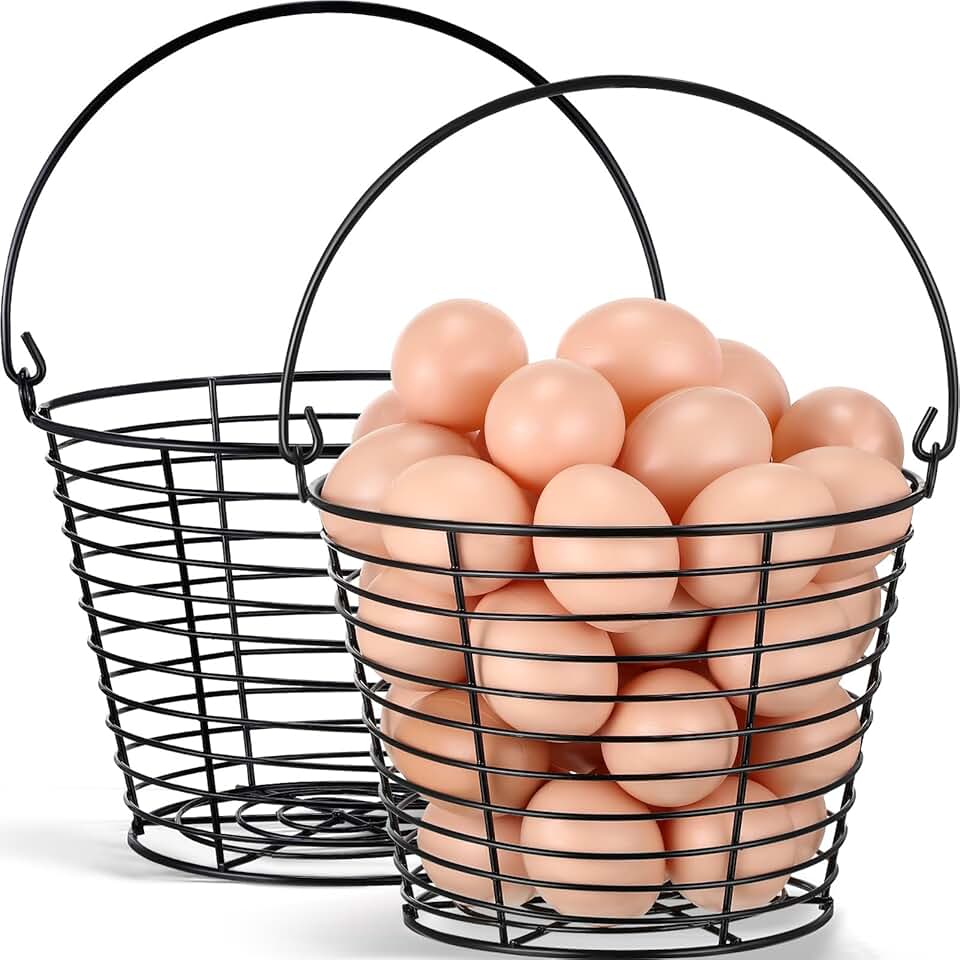 Egg Storage Basket for Chicken and Duck Eggs, 8-inch, 2-pack