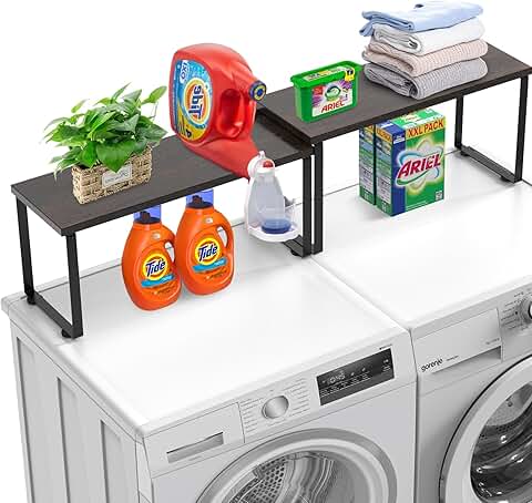 Expandable Shelf for Washer and Dryer Storage