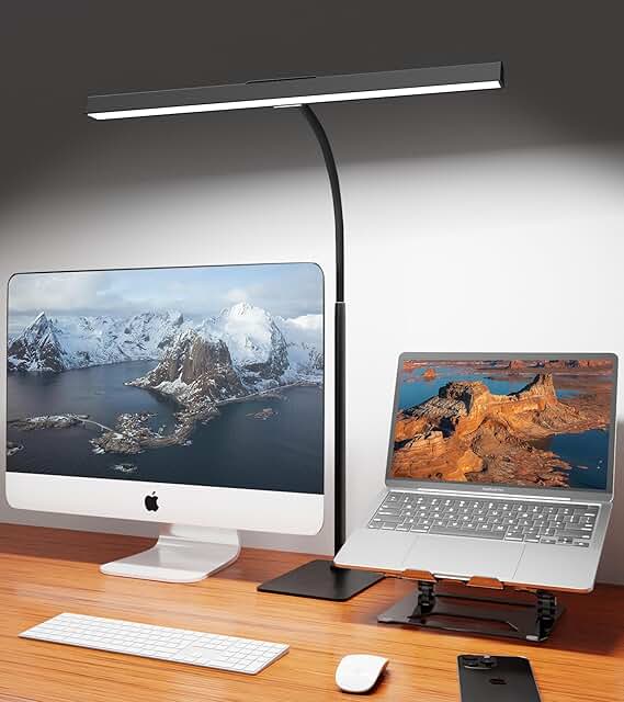 Adjustable LED Desk Lamp with Touch Control and Dimmable Light