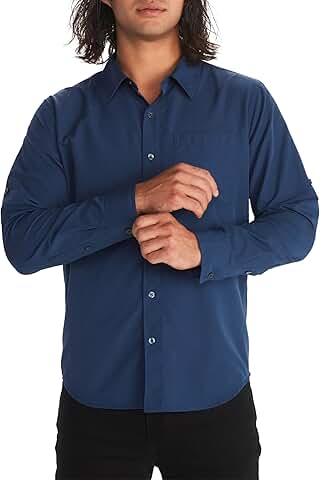 Men's Lightweight Long Sleeve Button-Down Shirt