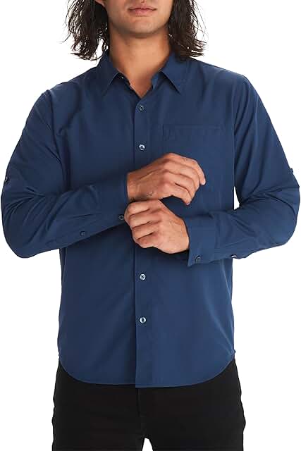 Men's Lightweight Long Sleeve Button-Down Shirt