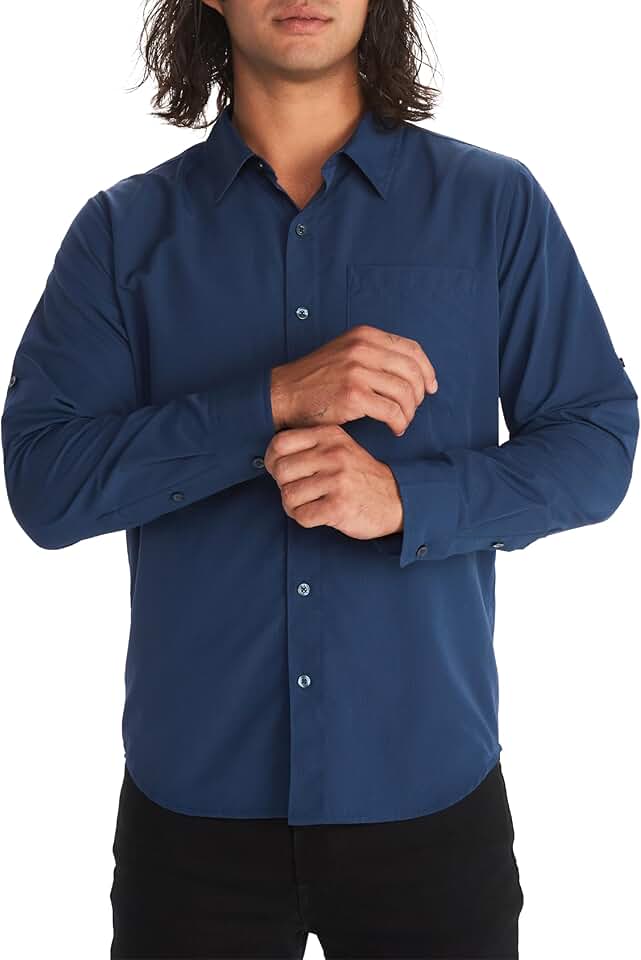 Men's Lightweight Long Sleeve Button-Down Shirt