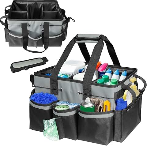 Large Waterproof Cleaning Tool Organizer with Handles