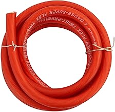 Red 4 AWG 5-Foot Car Amp Ground Wire