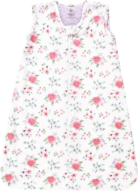 Soft floral wearable blanket for baby girl