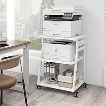Large 3-Tier Printer Stand with Charging Station