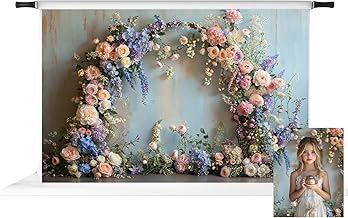 Spring floral arch backdrop for photos and decor
