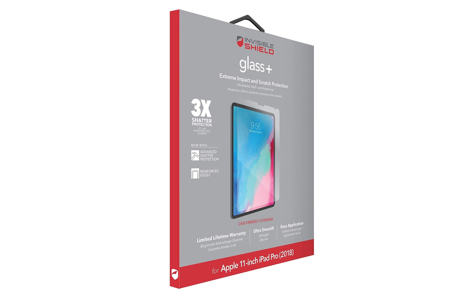 ZAGG InvisibleShield Glass Plus - Tempered Glass Screen Protector Made for The Apple iPad Pro 11 Inch - Clear