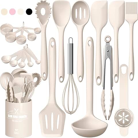 22-Piece Heat-Resistant Silicone Kitchen Utensil Set