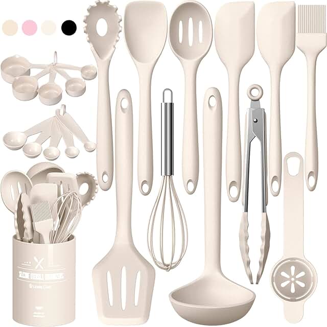22-Piece Heat-Resistant Silicone Kitchen Utensil Set