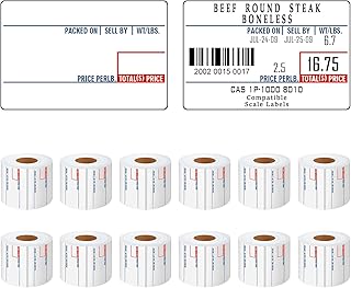 Printing scale labels, 58x40mm, 12 rolls per case