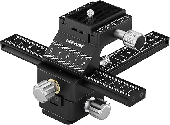 Macro Focusing Rail Slider with Rotation and Locking