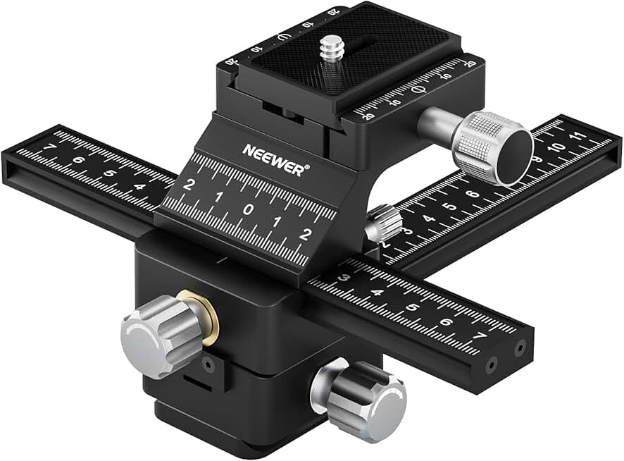 Macro Focusing Rail Slider with Rotation and Locking