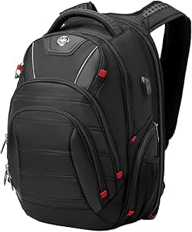 Men's Laptop Backpack with USB Charging and RFID Protection