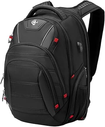 Men's Laptop Backpack with USB Charging and RFID Protection