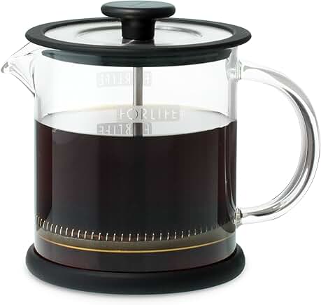 Cafe Style Glass Coffee and Tea Press, 16 Ounce