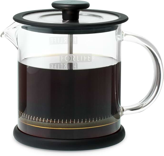 Cafe Style Glass Coffee and Tea Press, 16 Ounce