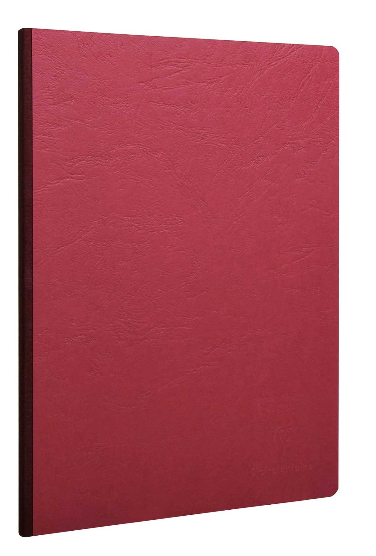 Red clothbound ruled notebook, A5 size