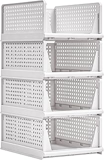 4 Pack Plastic Closet Shelf Organizers