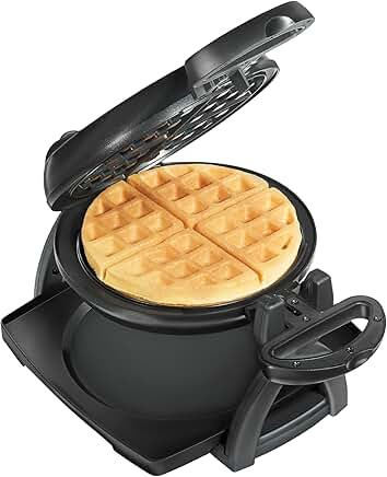 Belgian Waffle Maker with Nonstick Plates and Flip Function