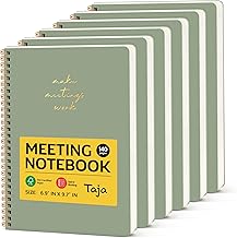 Six Meeting Notebooks for Work Organization