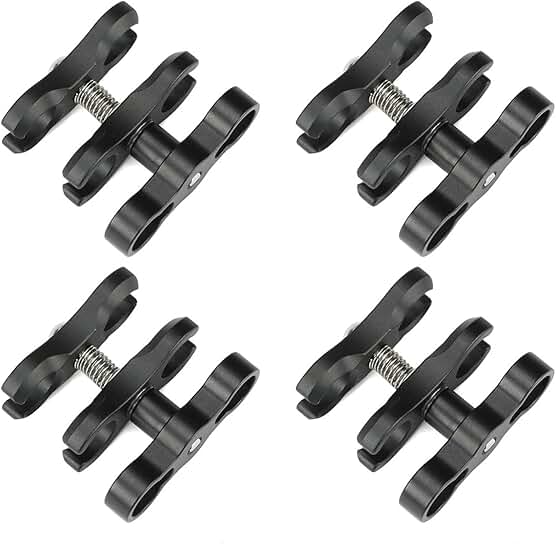Aluminum Clamp for Diving Light, 4 Pack