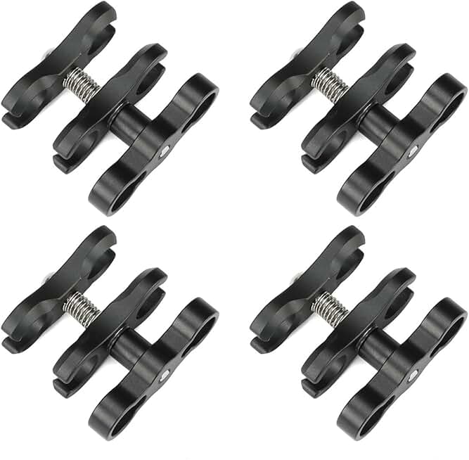 Aluminum Clamp for Diving Light, 4 Pack
