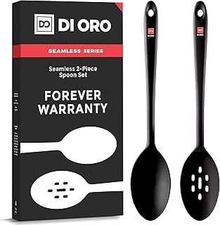 Large Silicone Cooking Spoons for Mixing and Serving