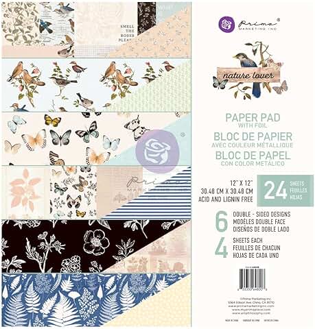 Nature Lover Paper Pad, 12x12, 6 Designs