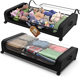 2 Pack Under Bed Storage Containers with Wheels