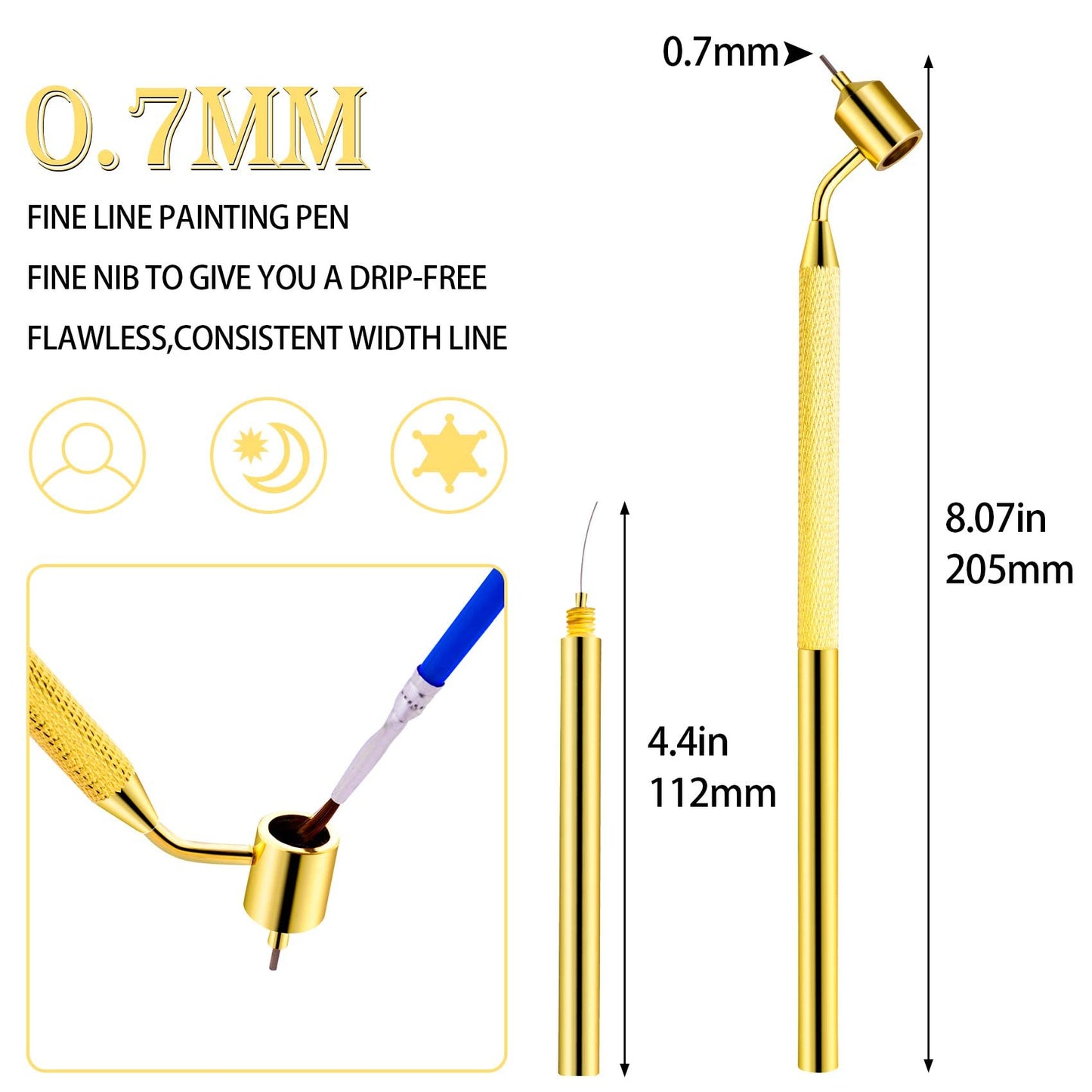 Fine Line Fluid Writer Paint Applicator Pen 0.5 mm