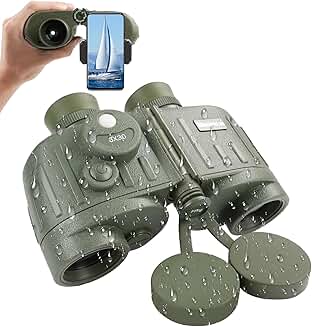8x30 Marine Binoculars with Rangefinder and Compass