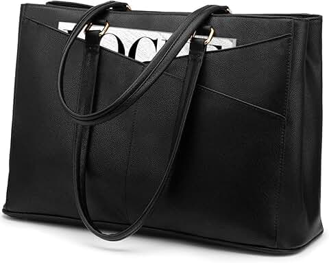 Waterproof Leather Laptop Tote Bag for Women