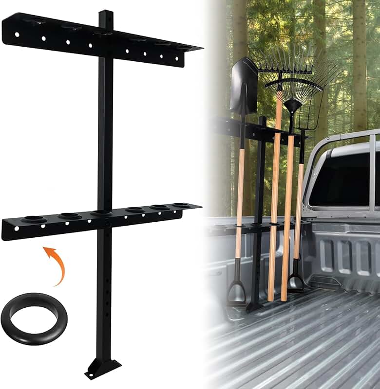 Lawn Equipment Trailer Tool Rack with 6 Holes