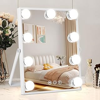 Lighted Vanity Mirror with Dimmable Bulbs and Touch Control