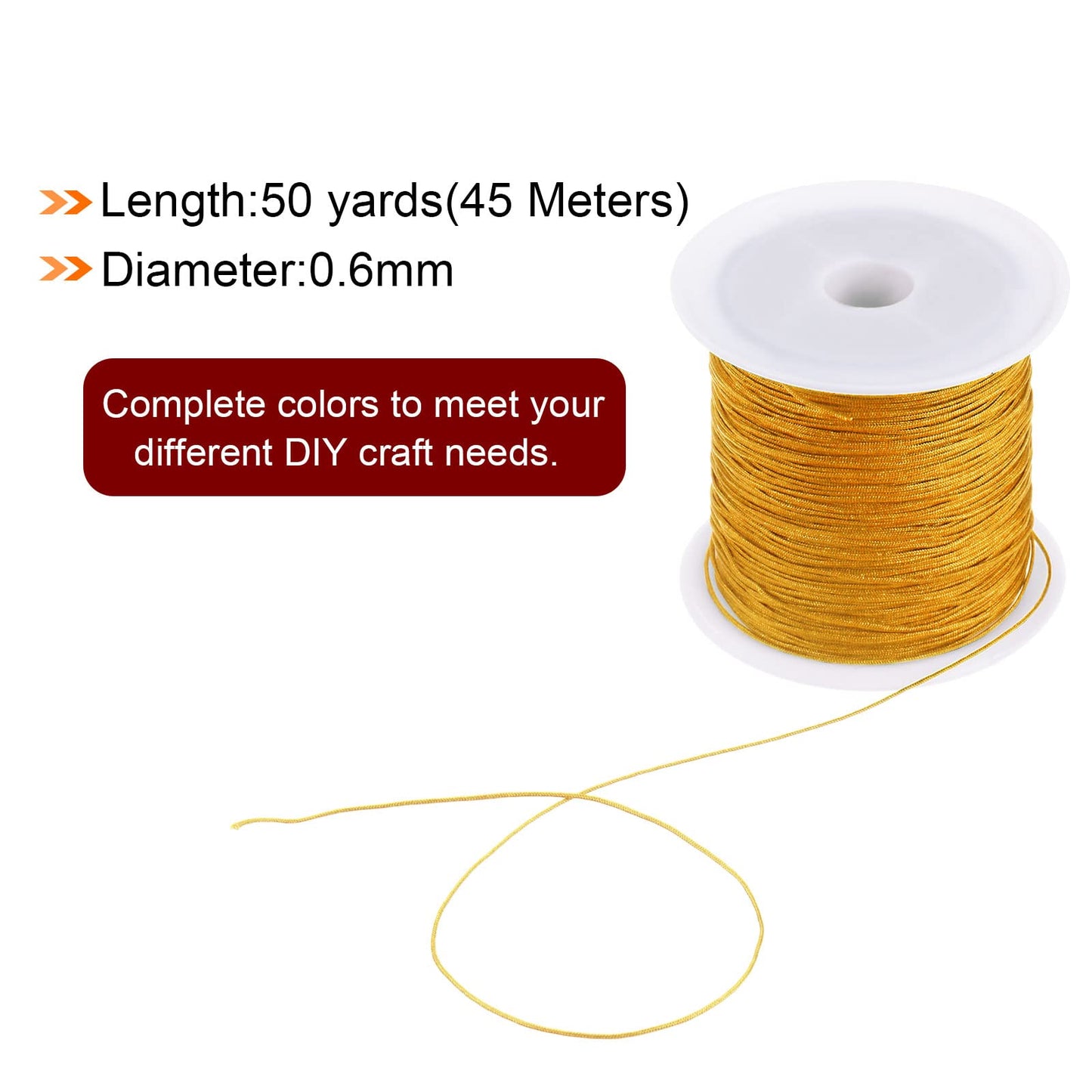 Nylon Beading Thread Cord for Jewelry Making 50 Yards